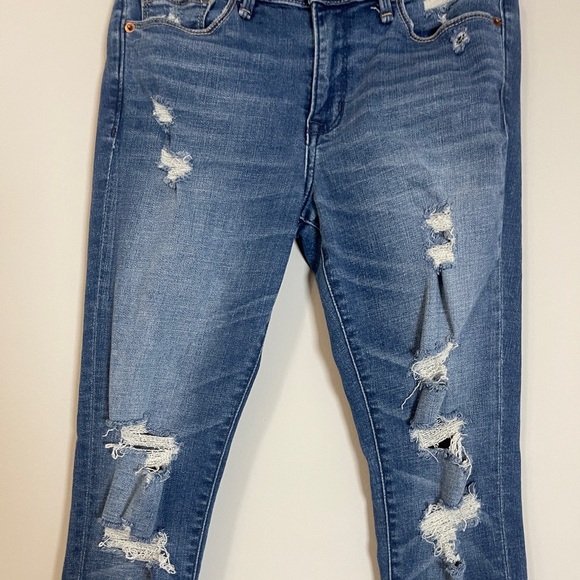 Abercrombie & Fitch Womens Jeans Size 26 Blue Harper Super Skinny Distressed - Picture 3 of 8